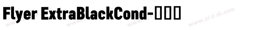 Flyer ExtraBlackCond字体转换